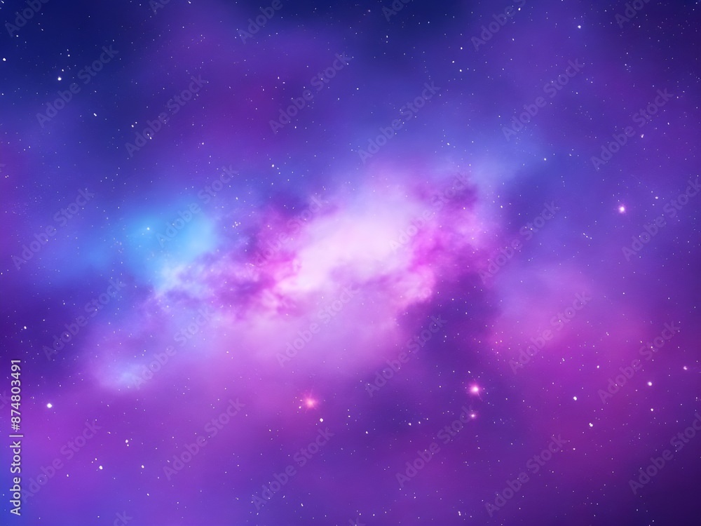 Obraz premium Starry Skies: Gradient Galaxy from Dark Navy to Soft Lavender