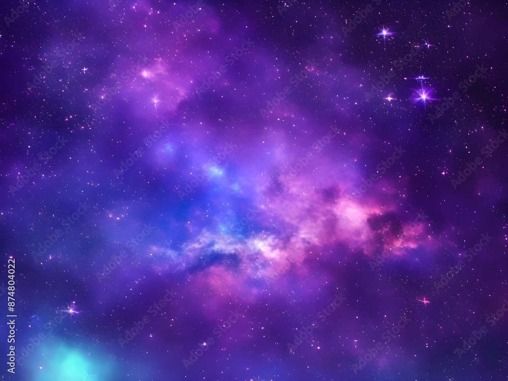 Naklejka premium Starry Skies: Gradient Galaxy from Dark Navy to Soft Lavender