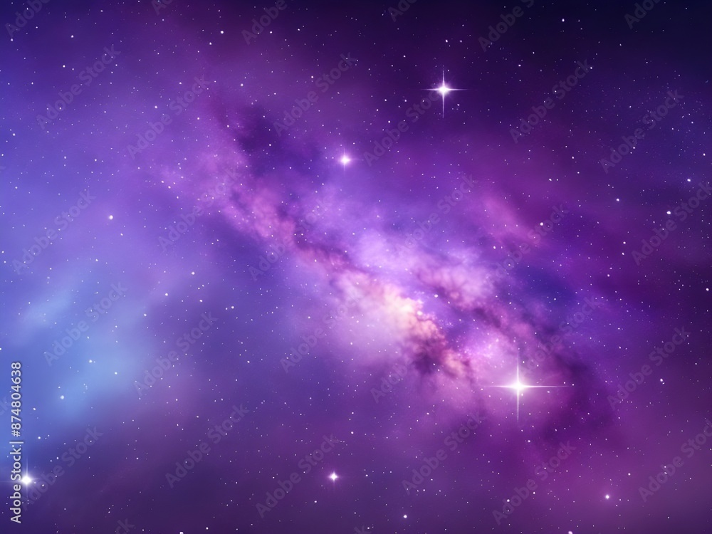 Naklejka premium Starry Skies: Gradient Galaxy from Dark Navy to Soft Lavender