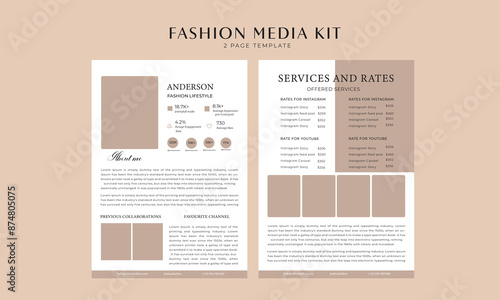 Media kit design.
