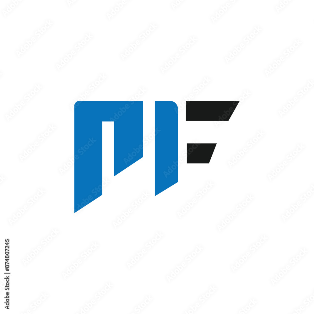 Obraz premium MF letter logo design vector