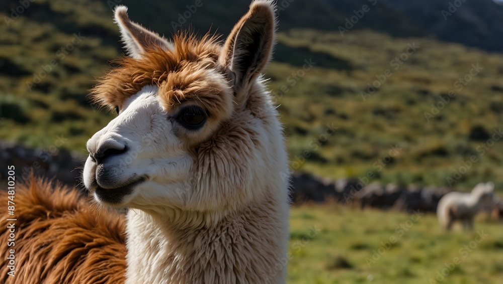 Obraz premium The ecological role of llamas in their native Andean habitat ai_generated