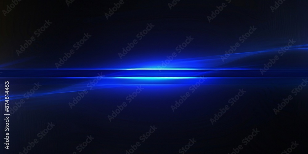 Abstract Blue Glowing Lines on Black Background Abstract Blue Glowing Lines on Black Background