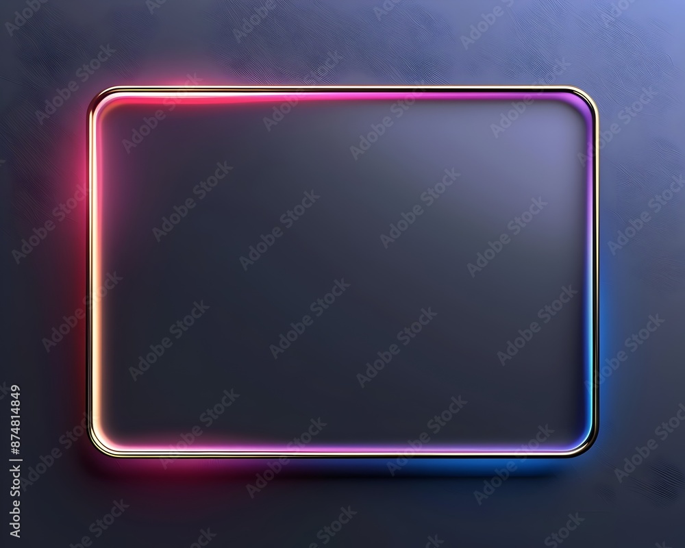 Sleek Modern Metallic Frame on Gradient Background for Digital Concept or Design Template Sleek Modern Metallic Frame on Gradient Background for Digital Concept or Design Template