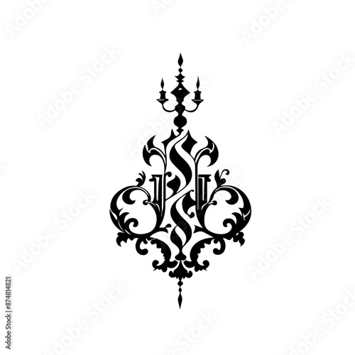 fleur de lis in the form of heart