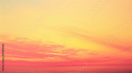 Gradient Overlay Of An Orange Sky During An Evening Sunset, Creating A Pastel Soft Effect