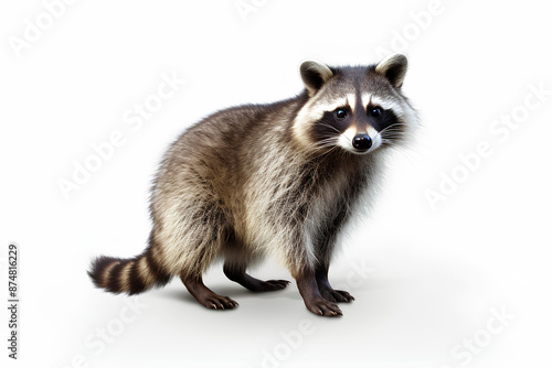 raccoon white background © Robin