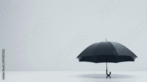 Wallpaper Mural Black umbrella on white background Torontodigital.ca