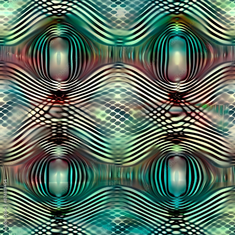 Contemporary Square Lattice Background in Green and Blue Contemporary Square Lattice Background in Green and Blue
