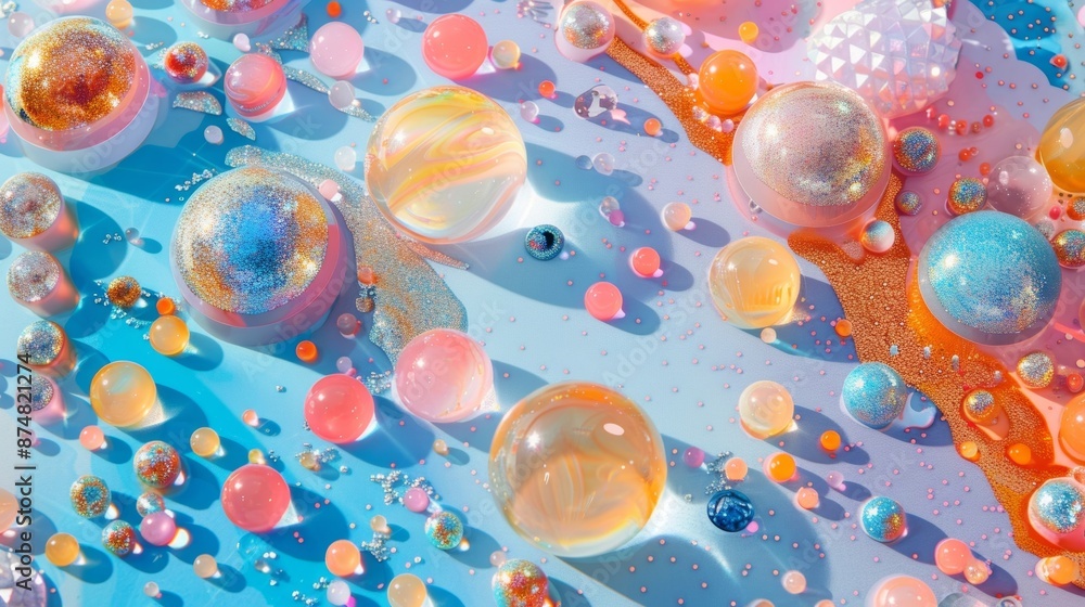Elevate your scrapbooking game with these unique 3D stickers featuring bubbly shapes and patterns in metallic and holographic finishes Elevate your scrapbooking game with these unique 3D stickers featuring bubbly shapes and patterns in metallic and holographic finishes