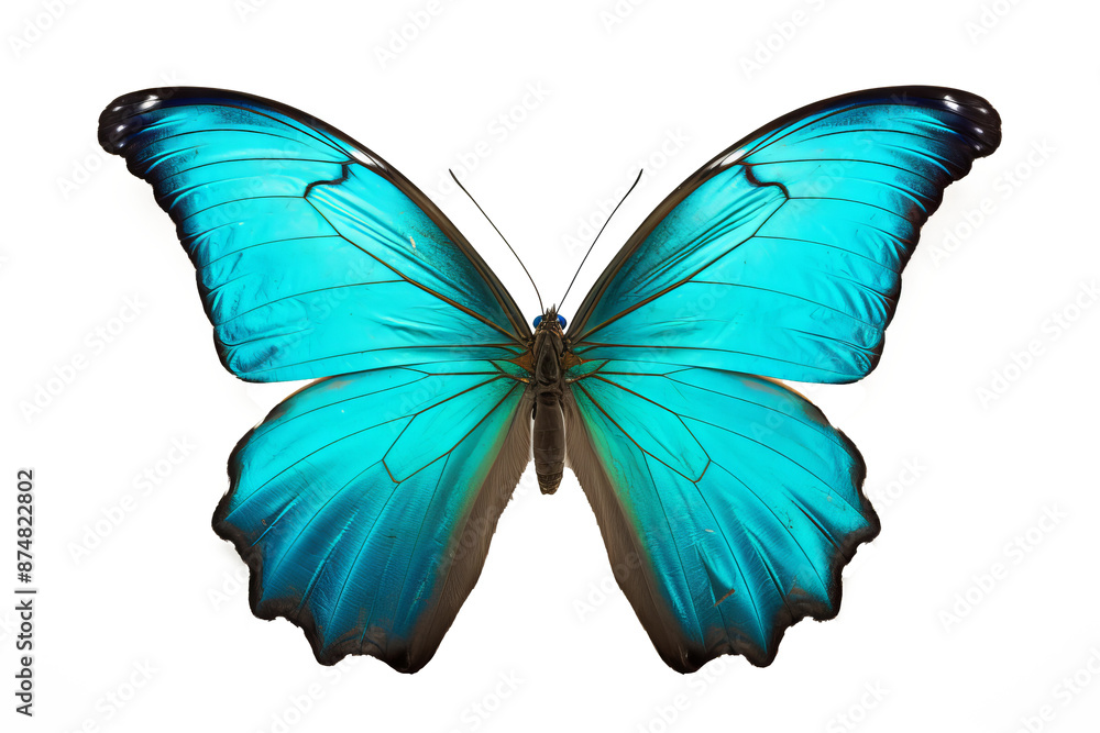 Beautiful cyan butterfly PNG with transparent background for design projects and creative applications Beautiful cyan butterfly PNG with transparent background for design projects and creative applications