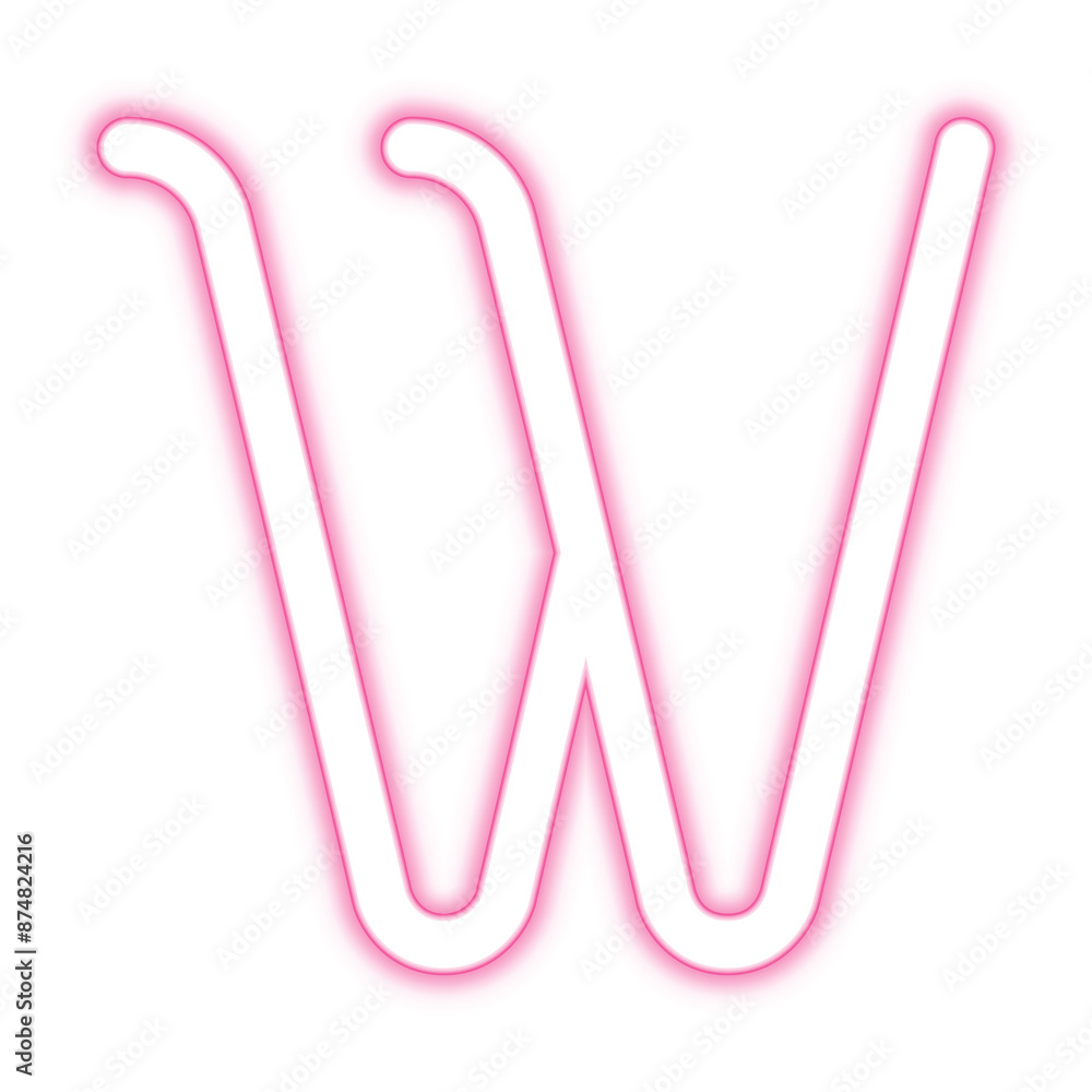 Illustration of neon electric style letter W alphabet. Pink color. Isolated on transparent background.
Illustration of neon electric style letter W alphabet. Pink color. Isolated on transparent background.
