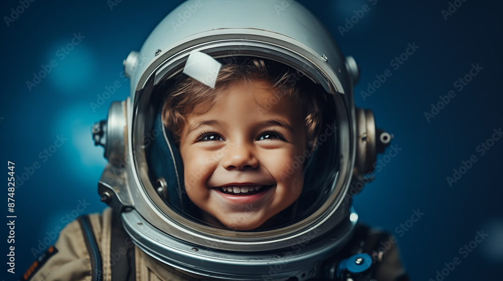 Little boy wearing an astronaut suit Little boy wearing an astronaut suit
