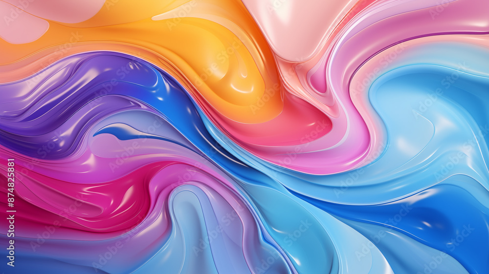 Obraz premium Background with vibrant colors. Abstract colorful background. futuristic background with wavy seamless pattern texture