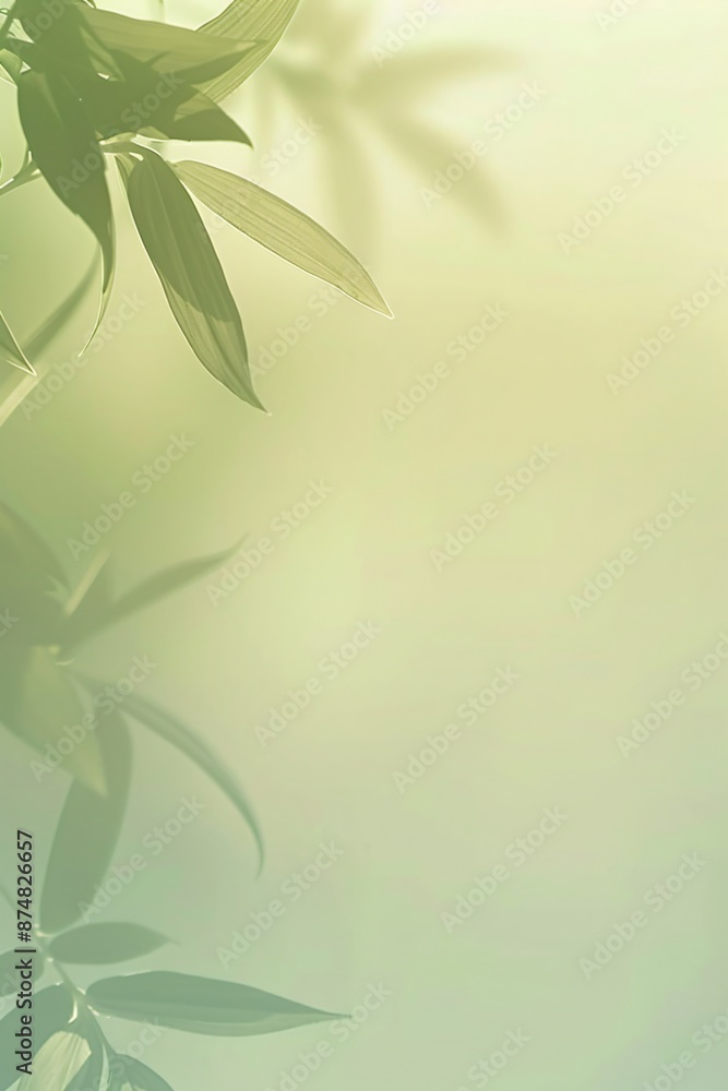 Fototapeta premium Abstract Green Leaves and Shadows