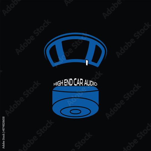 blue car buffer speaker design