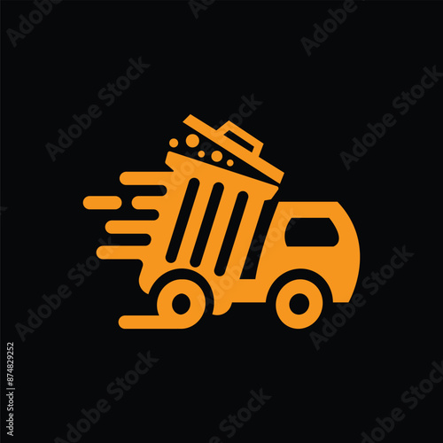 rubbish car with a junk bucket