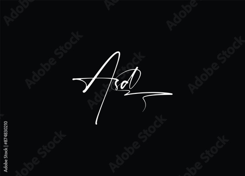 ASD initial letter monogram logo and letter logo design