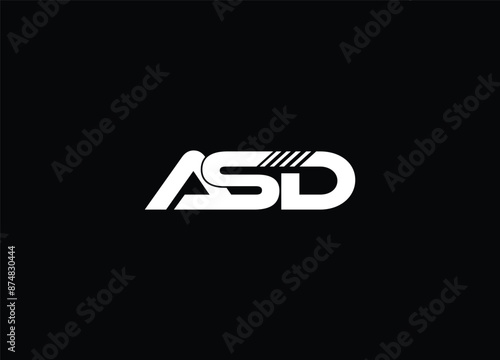 ASD initial letter monogram logo and letter logo design