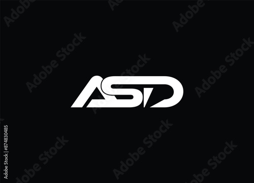 ASD initial letter monogram logo and letter logo design