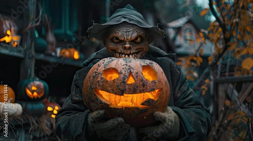 halloween pumpkin and jack o lantern © FU