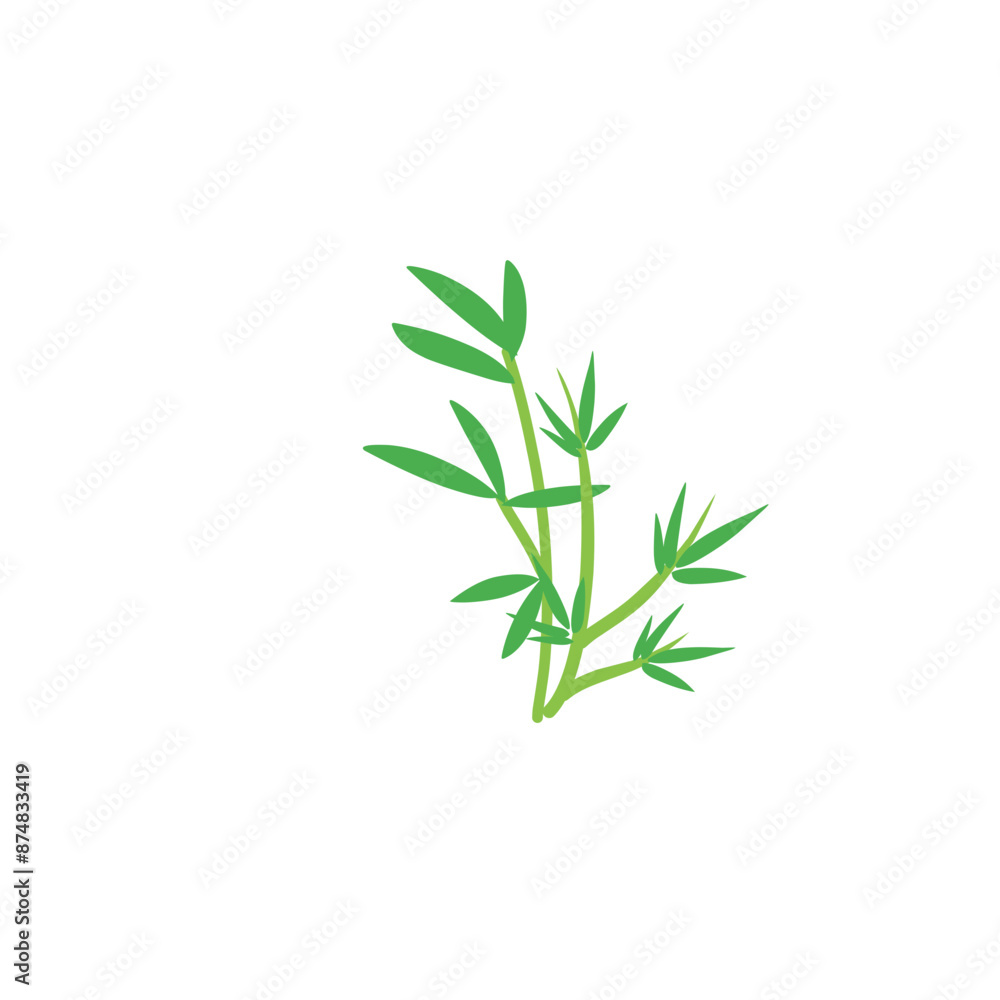Bamboo leaf vector icon Bamboo leaf vector icon