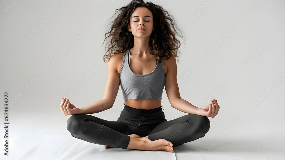 Fototapeta premium Meditation Practice Serenity Mindfulness Balance Inner Peace Relaxation Focus Tranquility