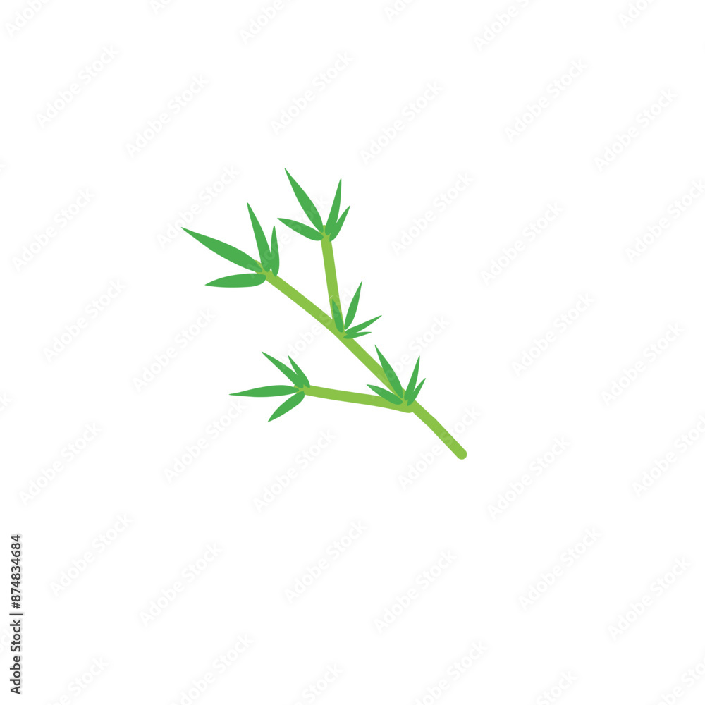 bamboo leaf vector icon