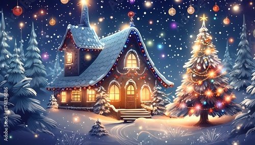 Wallpaper Mural Christmas card for Christmas - old style, background for your wishes Torontodigital.ca