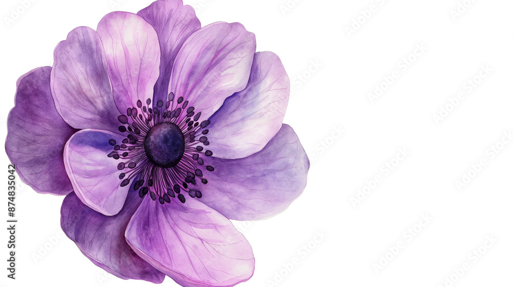 Fototapeta premium Watercolor Flower isolated on a transparent background