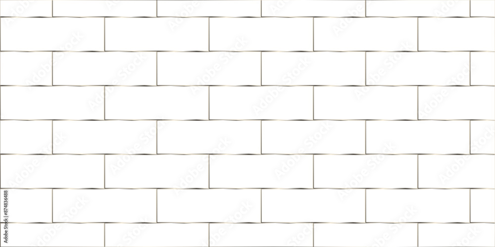 Naklejka premium White brick wall background. architecture construction stone block brick wallpaper. seamless building cement concrete wall grunge background.