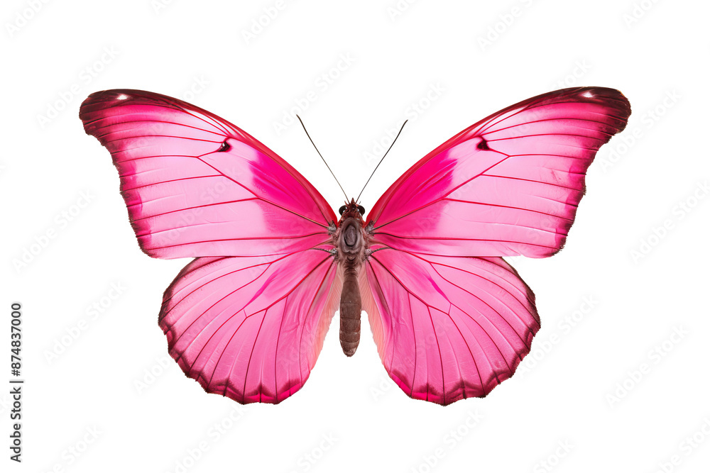 Obraz premium Beautiful pink butterfly PNG with transparent background for digital art and design projects