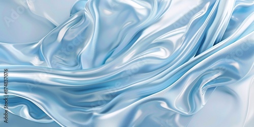 Abstract Blue Silk Fabric Texture