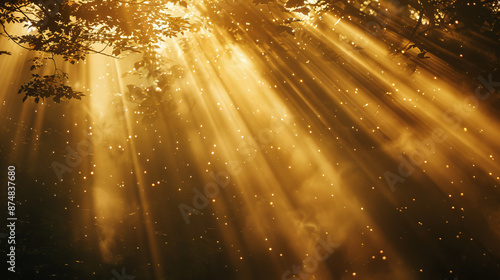 Rays of golden, misty light shimmer in the background. © Mustafa
