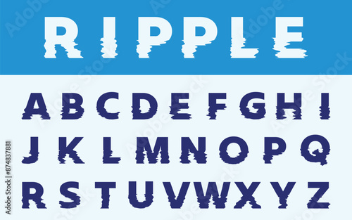 Rippled Alphabet Letters and numbers