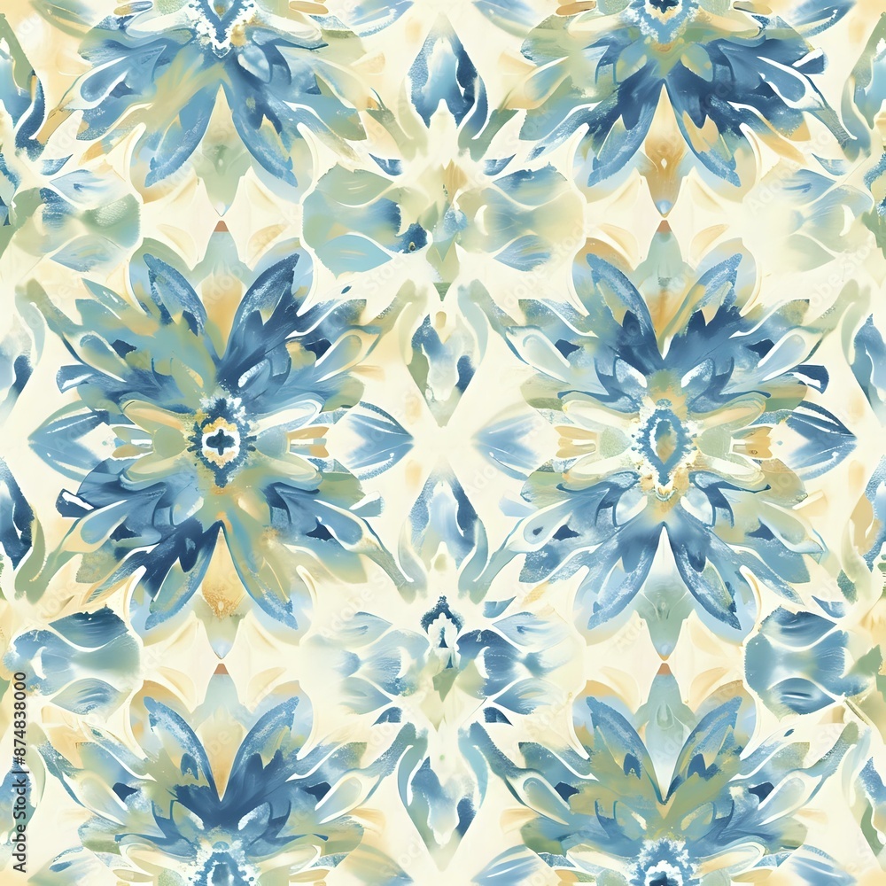 Fototapeta premium Beautiful Floral Grid with Nature Inspired Elements