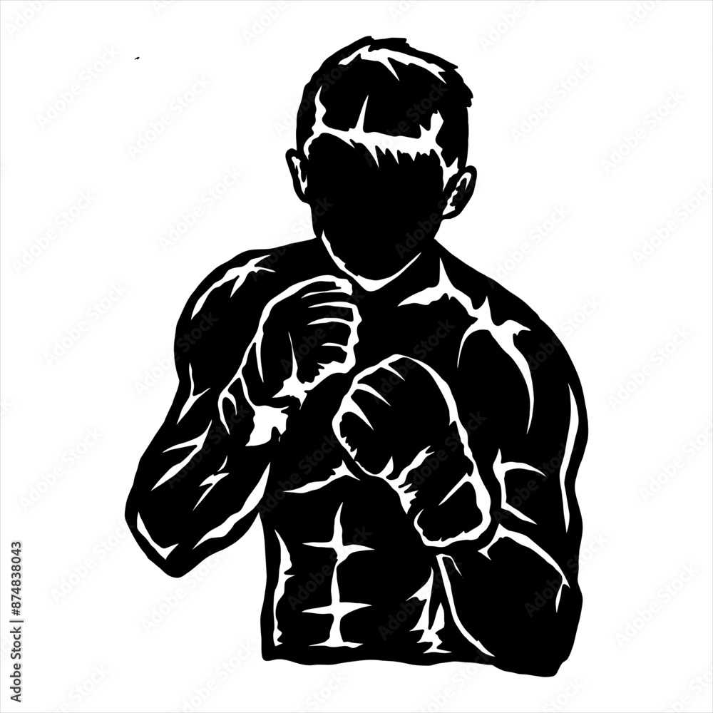 illustration vector Mix Martial Art MMA poster t-shirt design illustration vector Mix Martial Art MMA poster t-shirt design