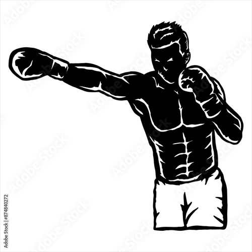 illustration vector Mix Martial Art MMA poster t-shirt design