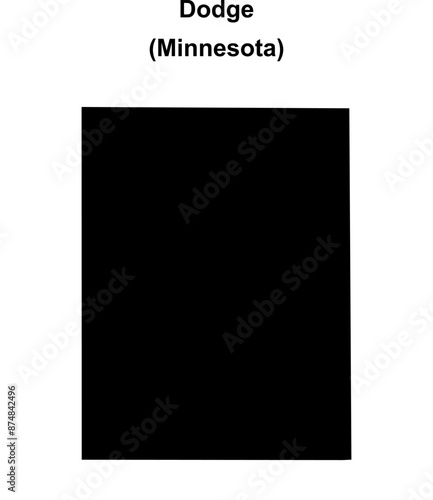 Dodge County (Minnesota) blank outline map