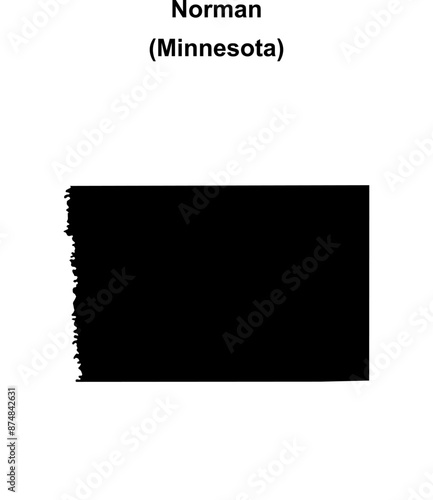 Norman County (Minnesota) blank outline map