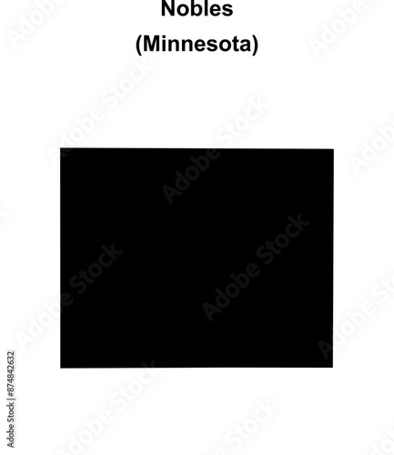 Nobles County (Minnesota) blank outline map