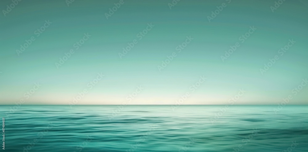 Obraz premium Calm Ocean Horizon at Sunset