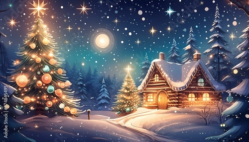 Wallpaper Mural Christmas card for Christmas - old style, background for your wishes ver 7 Torontodigital.ca