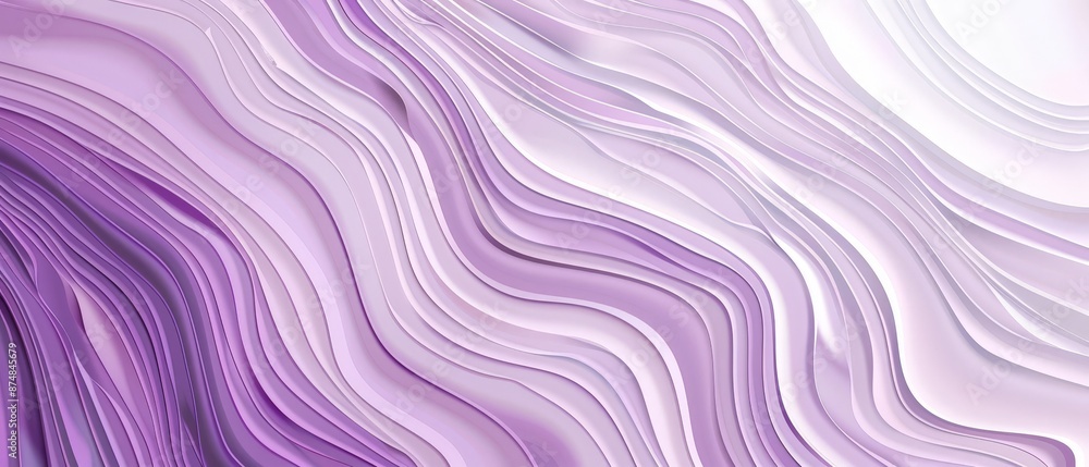Obraz premium Lavender jade wave pattern minimal vector illustra 120