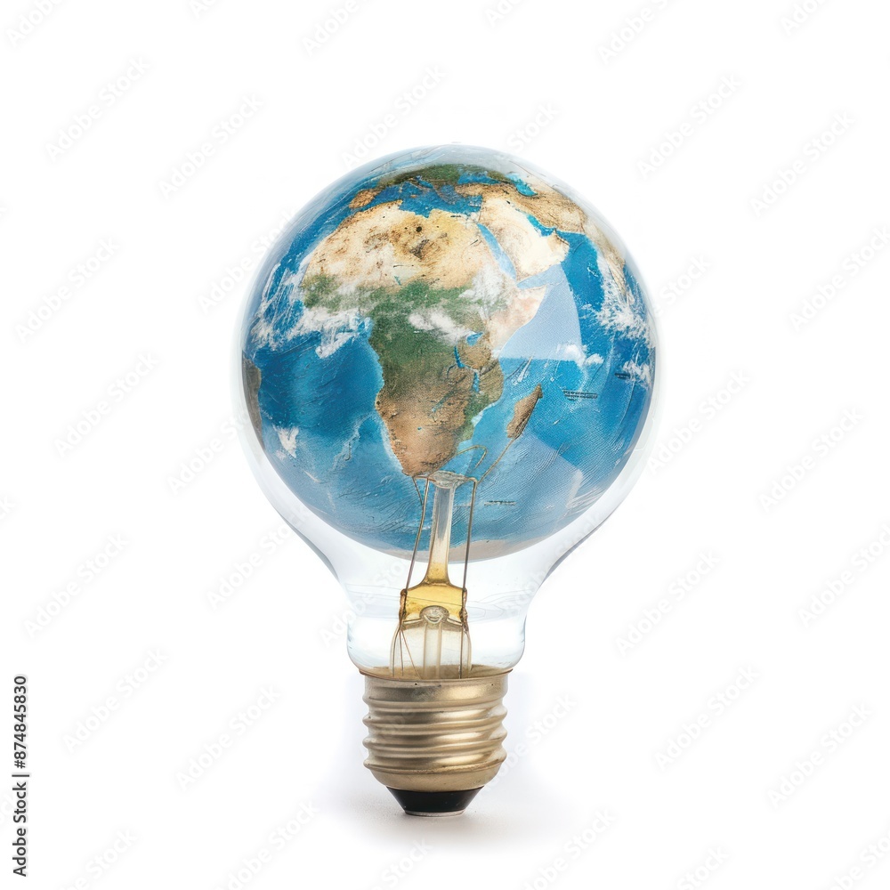 Earth Inside a Lightbulb, A Symbol of Sustainability Earth Inside a Lightbulb, A Symbol of Sustainability