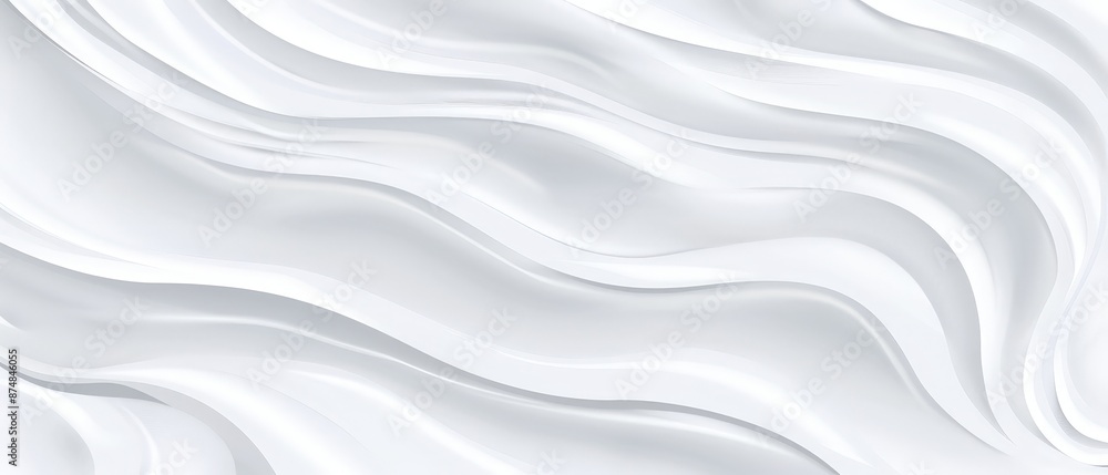 Naklejka premium White pearl wave pattern minimal vector illustrati 009