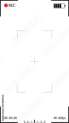 Easy to use illustration of video recorder in 9:16 ratio