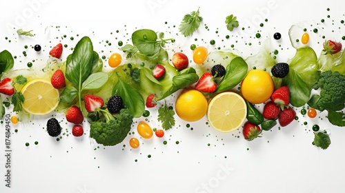 natural food on white background