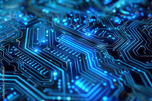 binary circuit board future hi tech, mechanical technology, blue cyber security concept background, modern conceptual hi speed digital internet.motion move blur. pixel