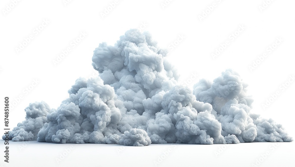 3D Render of a Fluffy White Cloud Formation 3D Render of a Fluffy White Cloud Formation